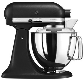 Mixer planetar KitchenAid Artisan Elegance 5KSM175PSEBK, 300 W, 4.8 l, acționare directă, 10 viteze, negru mat