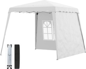 Outsunny Pavilion Pliabil UV50+ cu 2 Părți Laterale Stâlpi Oblici Geantă Transport | Aosom Romania