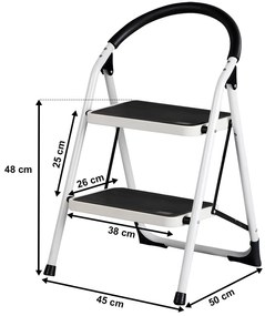 Scară pliabilă din oțel 4Home Steps, 2 trepte, 2 trepte
