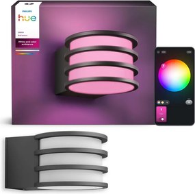 Philips - Lampă LED de perete pentru exterior Hue LUCCA, RGB, reglabilă, 1xE27/8,1W/230V, IP44