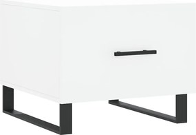 vidaXL Măsuță de cafea, alb, 50x50x40 cm, lemn compozit