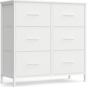 Comoda cu sertare textile VELMIO 77 x 74 cm, alba