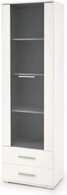 Vitrina LIMA W-1, alb, PAL laminat/sticla, 60x40x200 cm