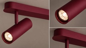 Plafoniera cu 3 spoturi directionabile cu bec GU10 Linca burgundy