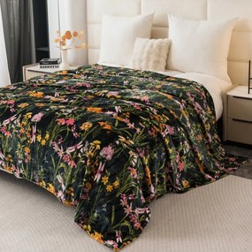 Patura microplus MYSTIC GARDEN, verde inchis Dimensiune: 200 x 220 cm