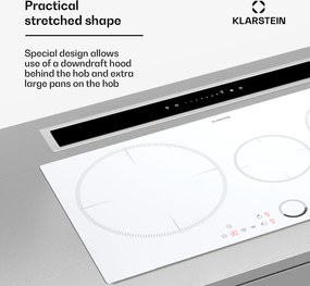 Klarstein Delicatessa 80, plită cu inducție, incorporabilă, 3 zone, 6000 W, zonă Paella, vitroceramică