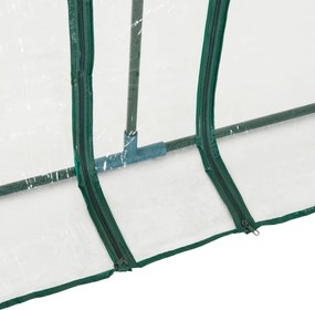 Outsunny Serra a Tunnel in PVC con 3 Porte Avvolgibili in Acciaio e PVC Trasparente, 350x100x80cm