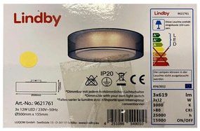 Plafonieră LED dimabilă AMON 3xLED/12W/230V Lindby