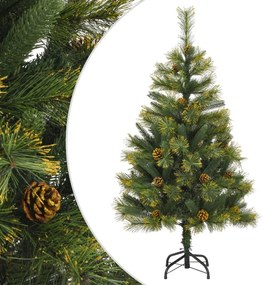 vidaXL Brad de Crăciun artificial cu conuri și balamale, 150 cm