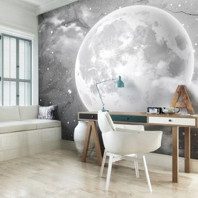 Fototapet - Luna pe beton - neagră (152,5x104 cm)
