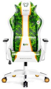 Scaun pretru copii Kido by Diablo X-One 2.0 Craft: alb-verde Diablochairs