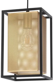 Lustră pe cablu ONLI MALIK 1xE27/22W/230V auriu/negru