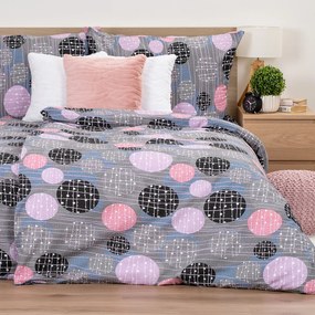 Lenjerie de pat din crep 4Home Pink illusion, 140 x 220 cm, 70 x 90 cm