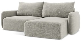 Colțar gri deschis extensibil/cu spațiu de depozitare (cu colț pe partea dreaptă) Kalena – Makamii