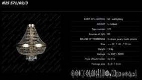Aplica de perete cristal Bohemia N25 571/03/3