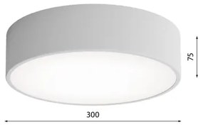 Plafonieră pentru baie Brilagi CLARE 2xE27/24W/230V d. 30 cm IP54 gri