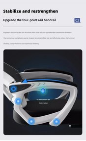 RESIGILAT- Scaun ergonomic cu suport lombar, pivotant 360°, tetieră reglabilă, suport pentru picioare, Mesh, Alb/Negru