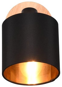 Spot negru/în culoare naturală ø 12 cm Tommy – Trio