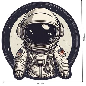 PIPPER. Autocolant circular de perete „Astronaut” mărimea: 60cm