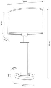 Spot-Light MERCEDES - Lampă de masă 1xE27/40W/230V, stejar - 7017400111525