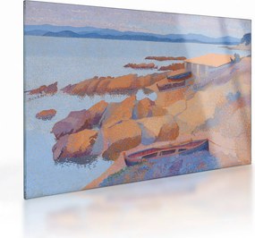 Tablou pe sticlă - Henri Edmond Cross, Calanque des Antibois, reproducere (70x50 cm)