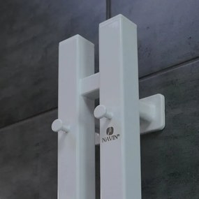 Radiator portprosop electric cu termostat SILOUETTE 187W/230V 120,6 cm IP44 alb dreapta