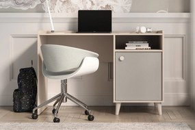 Birou Marla 120 cm - nisip deșert / palladium gri
