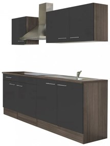 Mobilă de bucătărie Yorki 210, corp din stejar Yorki, cu față antracit satinat