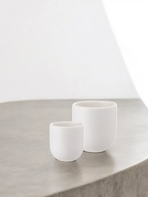 SET 2 PAHARE CAFEA NOVUM ALB MAT (1 PAHAR 150ML, 1 PAHAR 75ML)