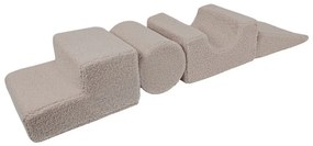 Teren de joacă din spumă gri 4 buc. din material textil înălțime 30 cm 45x170 cm Montessori – Meowbaby