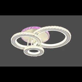 Lustra LED Cristal Elit'S Oțel inoxidabil cu Telecomanda wifi 2.4G lumina/rece/calda/neutra intensitate reglabila