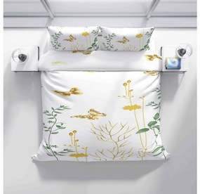 Lenjerie de pat din bumbac alb SUMMER MEADOW Dimensiune lenjerie de pat: 70 x 90 cm | 140 x 200 cm