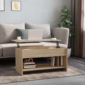 vidaXL Măsuță de cafea, stejar Sonoma, 102x50x52,5 cm, PAL