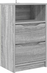 vidaXL Noptieră cu sertar Gri Sonoma 40 x 30 x 467 cm Lemn compozit