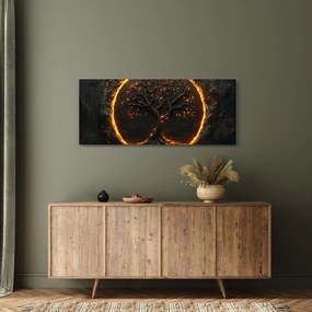 Tablou – Arborele vieții în lavă II. (120x50 cm)
