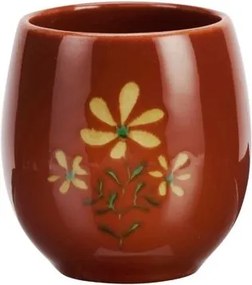 Cană din ceramică pictată manual cu motive florale folk, D7,5×H9 cm, 300 ml, „Aya"
