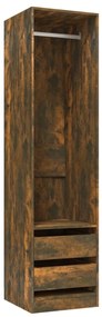 815348 vidaXL Șifonier cu sertare stejar fumuriu 50x50x200 cm lemn prelucrat