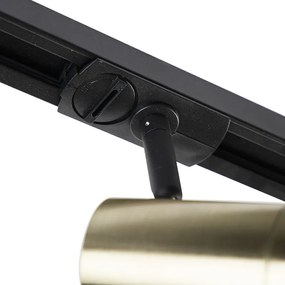 Sistem de șine inteligent negru cu auriu monofazat 5 lumini inclusiv Wifi GU10 - Jeana