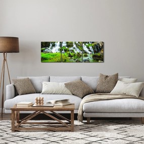 Tablou - cascade (cu ceas) (90x30 cm)
