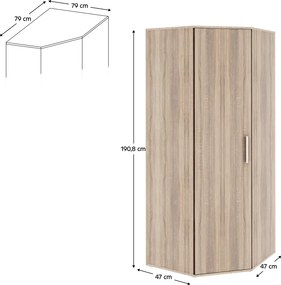 Dulap , DTD laminat, stejar sonoma, DUNAJ TIPUL15