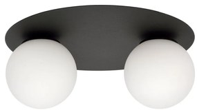 Plafoniera cu 2 surse de iluminat design modern Solar negru