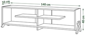 Mazzoni Set de mobilier VIK Beton Millennium - COMODĂ TV/SUB TV + MĂSUȚĂ DE CAFEA + RAFT| SET DE MOBILIER PENTRU LIVING