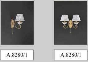 Candelabru 5 brate design italian din alama 8280
