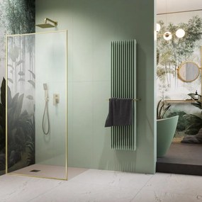 Paravan de dus tip Walk-in Radaway Modo F SL II auriu periat-transparent 100 cm sticla securizata 8 mm stanga