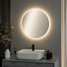 Brilagi - Oglindă LED DEMI PRO, încălzită și reglabilă, cu iluminare, 20 W, 230 V, Ø 60 cm, IP44