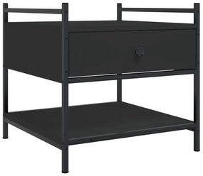 vidaXL Măsuță de cafea, negru, 50x50x50 cm, lemn prelucrat