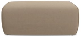 Taburet maro deschis cu tapițerie din catifea Kapua – Makamii