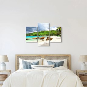 Tablou - Seychelles, plaja Takamaka (90x60 cm)