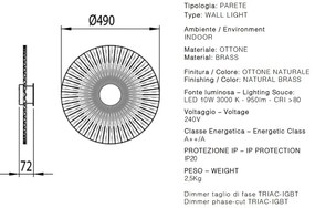 Aplica LED design LUX cu efect plisat PLIE’ 49cm 284.05.ON