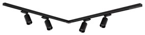 Spot in sistem de șină PIPE 4xGU10/10W/230V negru